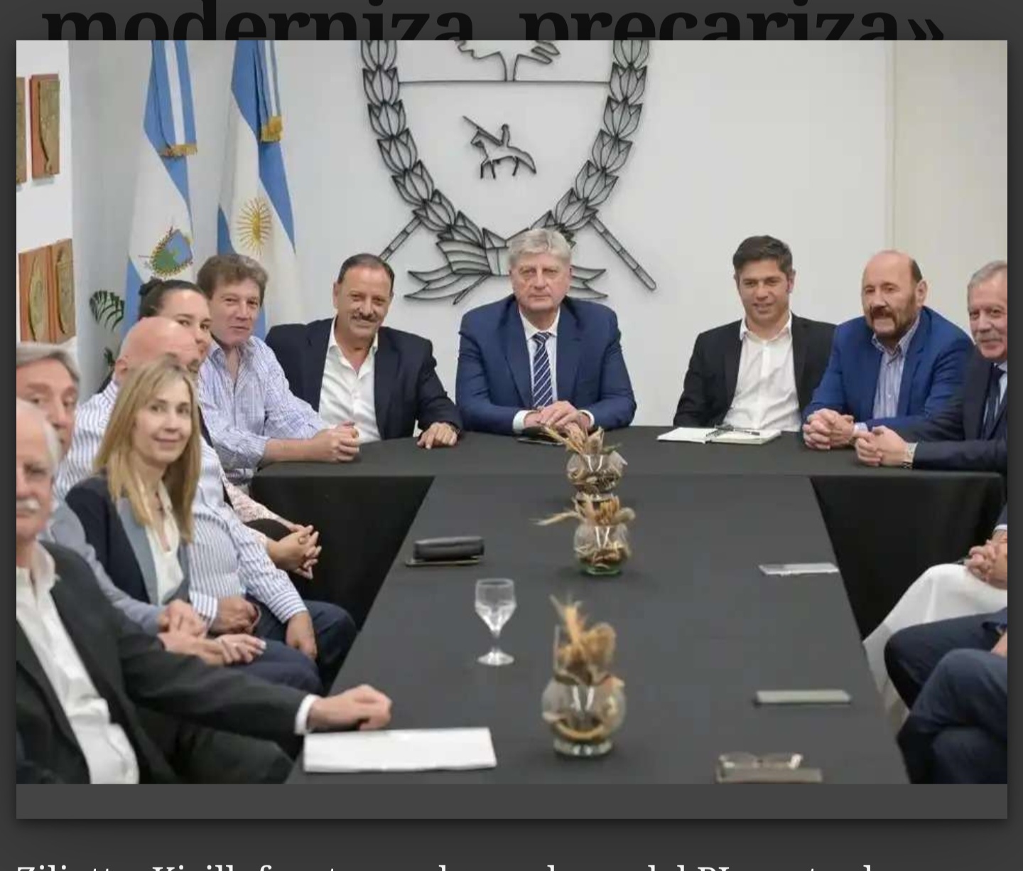 Ziliotto, Kicillof y otros gobernadores del PJ, contra la Reforma: 